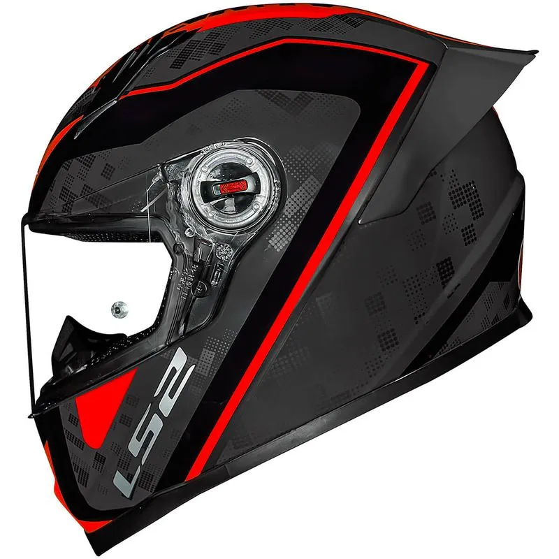 Capacete Original LS2 FF358 S Striker Titanium Vermelho 56