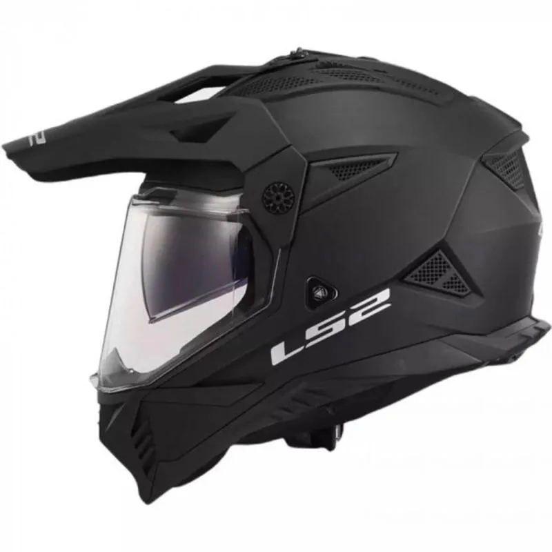 Capacete Ls2 Mx702 Pioneer 2 Monocolor - Preto Fosco