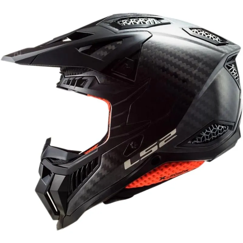 Capacete Ls2 Mx703 X-force Carbon Monocolor - Preto