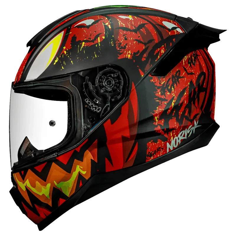 Capacete Original Norisk Razor Halloween Laranja Fosco 56