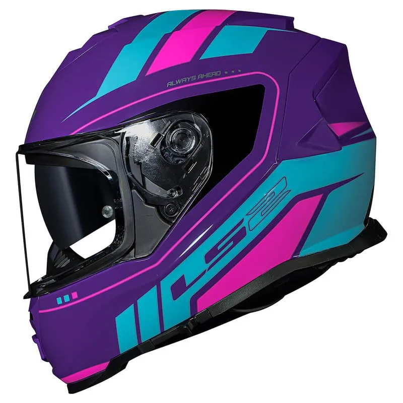 Capacete Original LS2 FF800 Storm Fist Roxo Azul 56