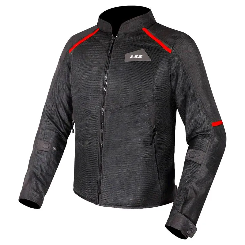 Jaqueta LS2 Breeze Masculina Preto Vermelho 3G