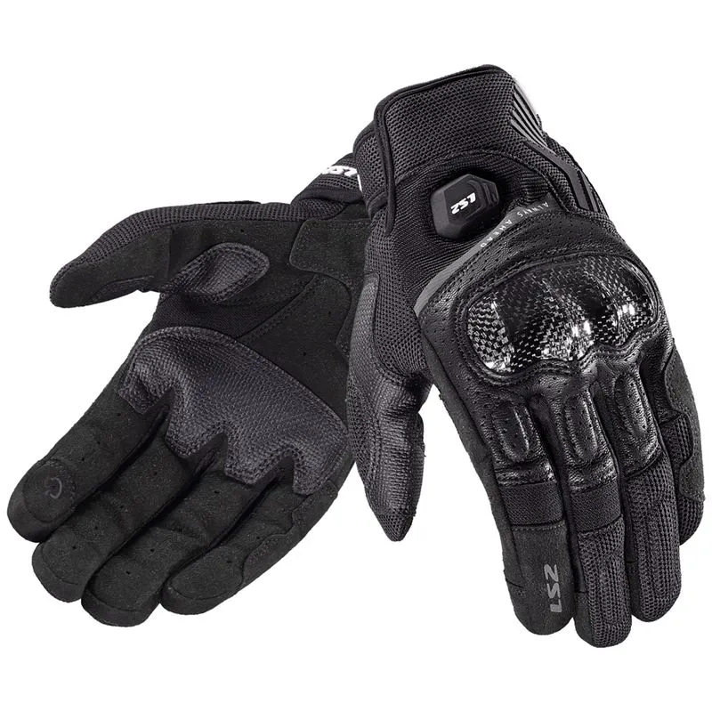 Luva LS2 Atom Masculina Preto M