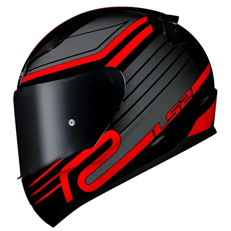 Capacete Original LS2 FF353 Rapid Circuit Preto Vermelho 60
