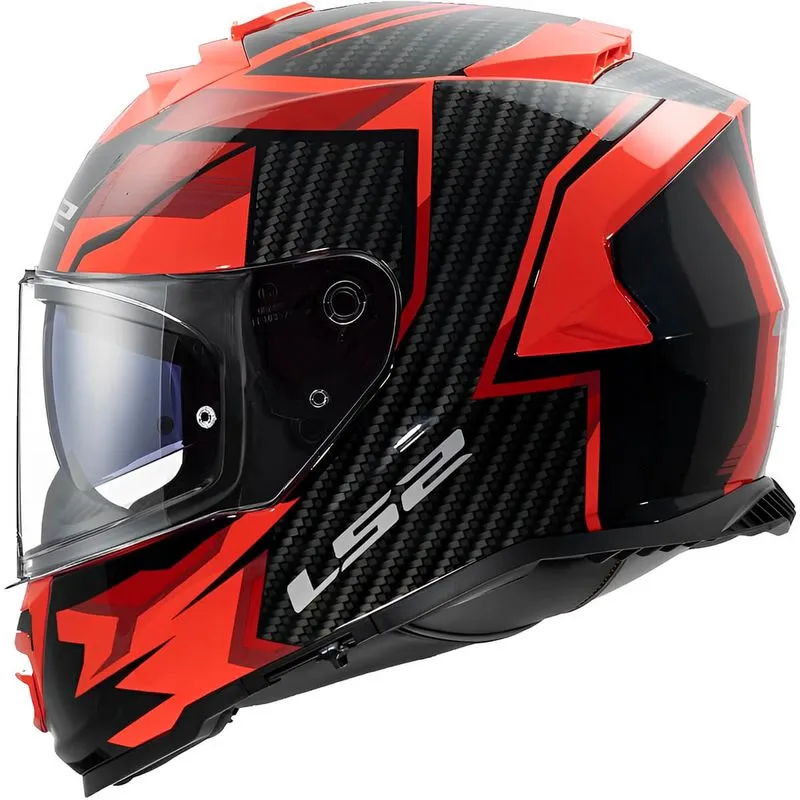 Capacete Original LS2 FF800 Storm Tracker Preto Vermelho 58