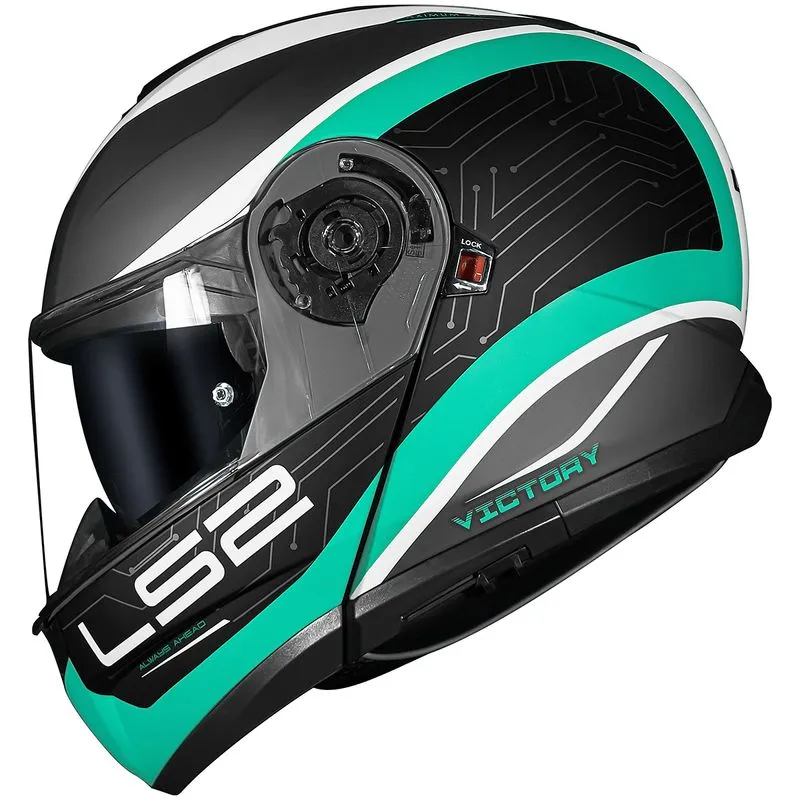 Capacete Original LS2 FF908 Strobe 2 Victory Fosco Titanio Branco Azul 56