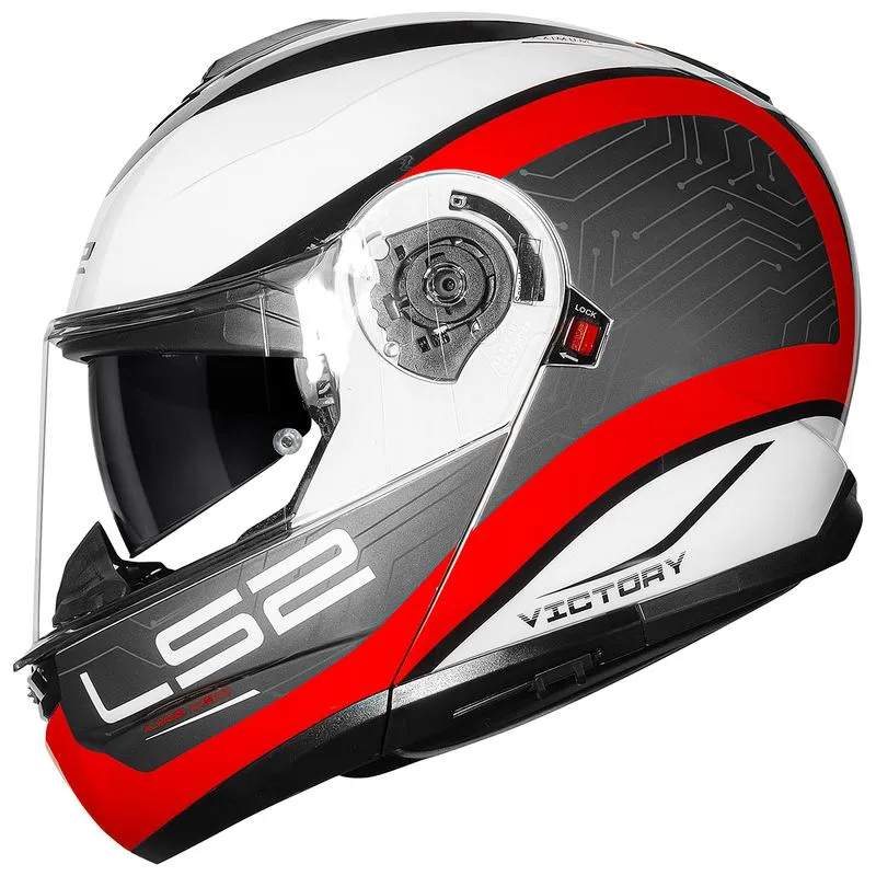 Capacete Original LS2 FF908 Strobe 2 Victory Branco Cinza Preto 60