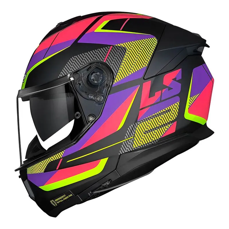 Capacete Original LS2 FF808 Stream 2 Road Preto Rosa Fosco 60