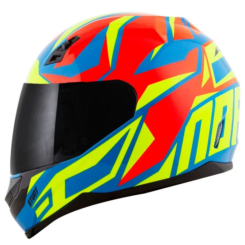 Capacete Original Norisk FF391 Cutting Azul Amarelo Vermelho 58