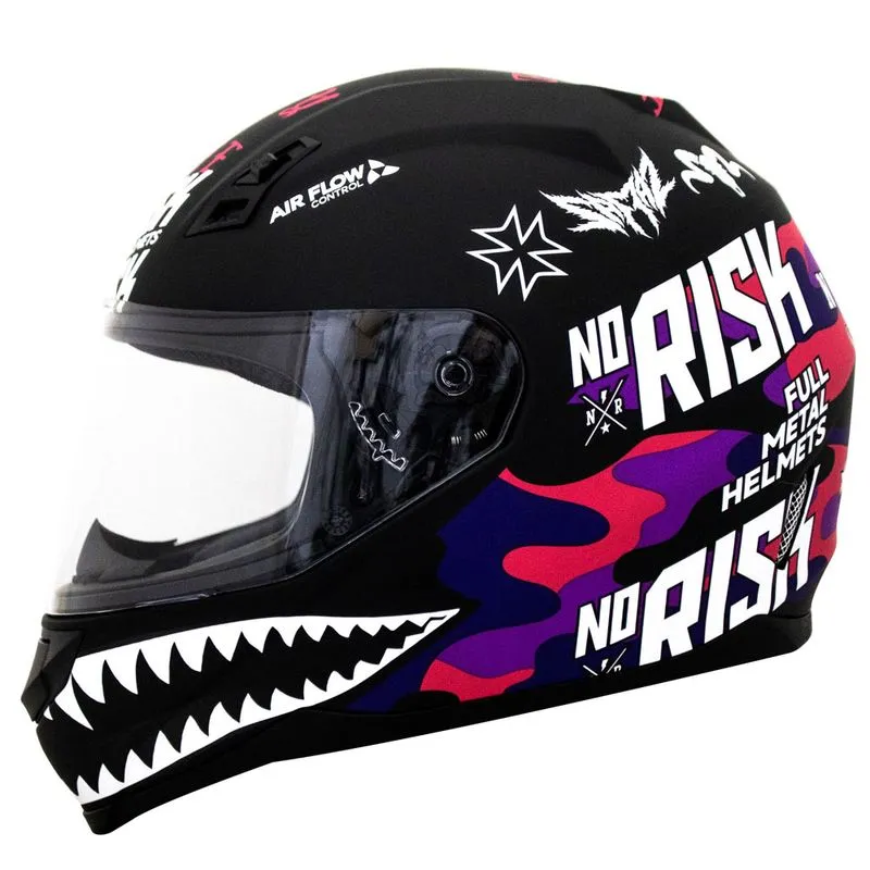 Capacete Original Norisk FF391 Ride Hard Preto Rosa 61