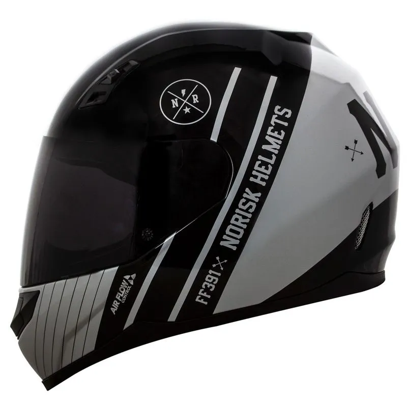 Capacete Original Norisk FF391 Knight Preto Prata 60