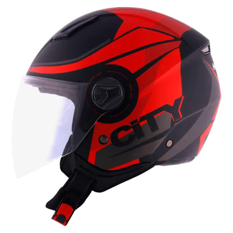Capacete Original Norisk Orion City Fosco Preto Vermelho 62