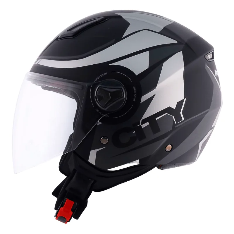 Capacete Original Norisk Orion City Fosco Preto Cinza 58