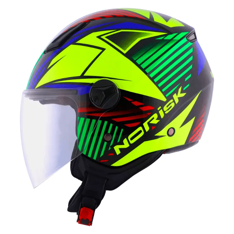 Capacete Original Norisk Orion Mosaic Preto Amarelo 56