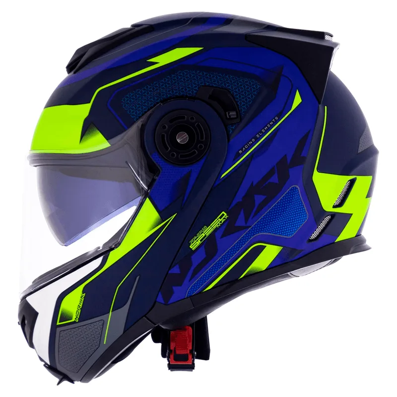 Capacete Original Norisk FF345 Speedmax Fosco Azul Amarelo 56