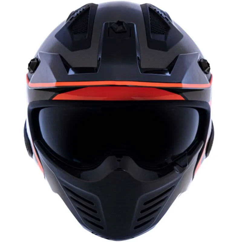 Capacete Original Norisk Darth Outline Titanium Laranja
