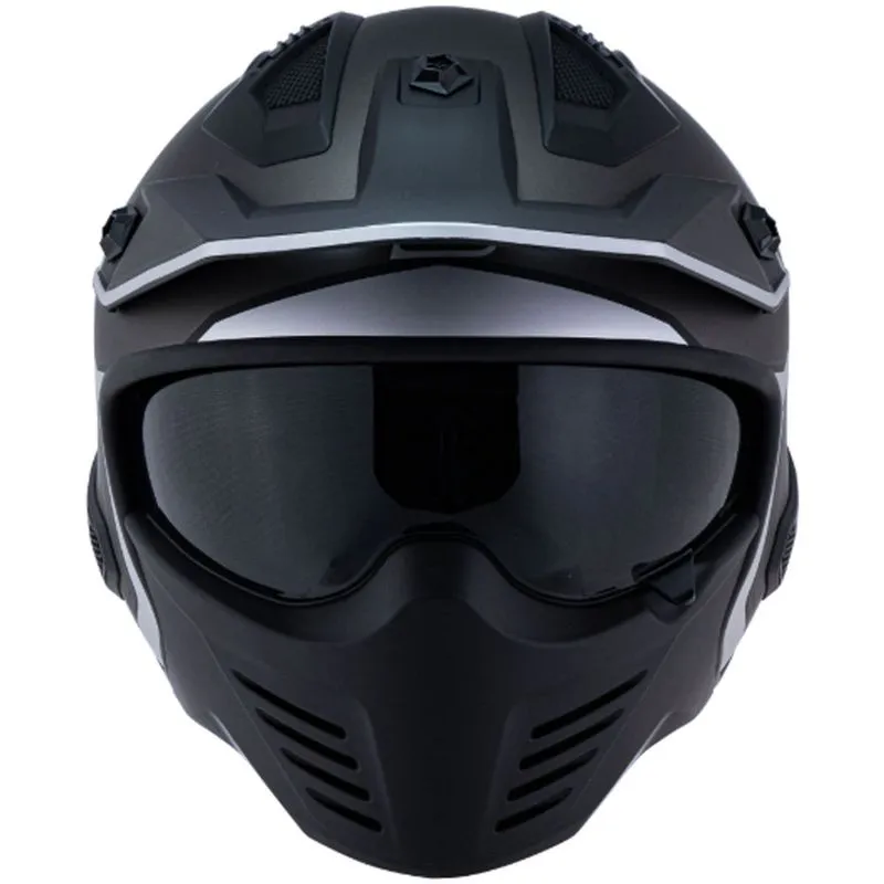 Capacete Original Norisk Darth Outline Fosco Titanium Prata