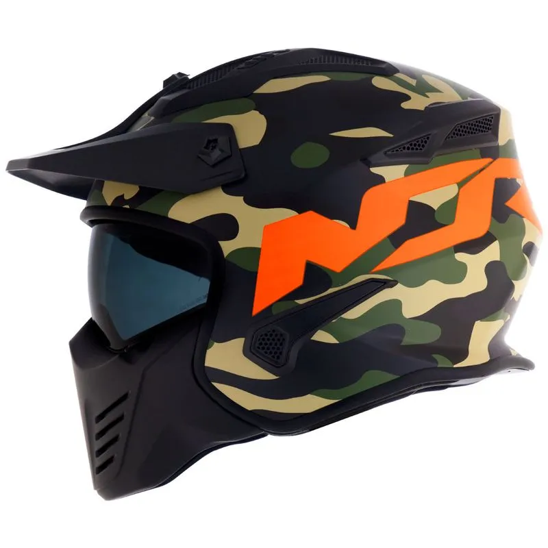 Capacete Original Norisk Darth Aircraft Camuflado Laranja