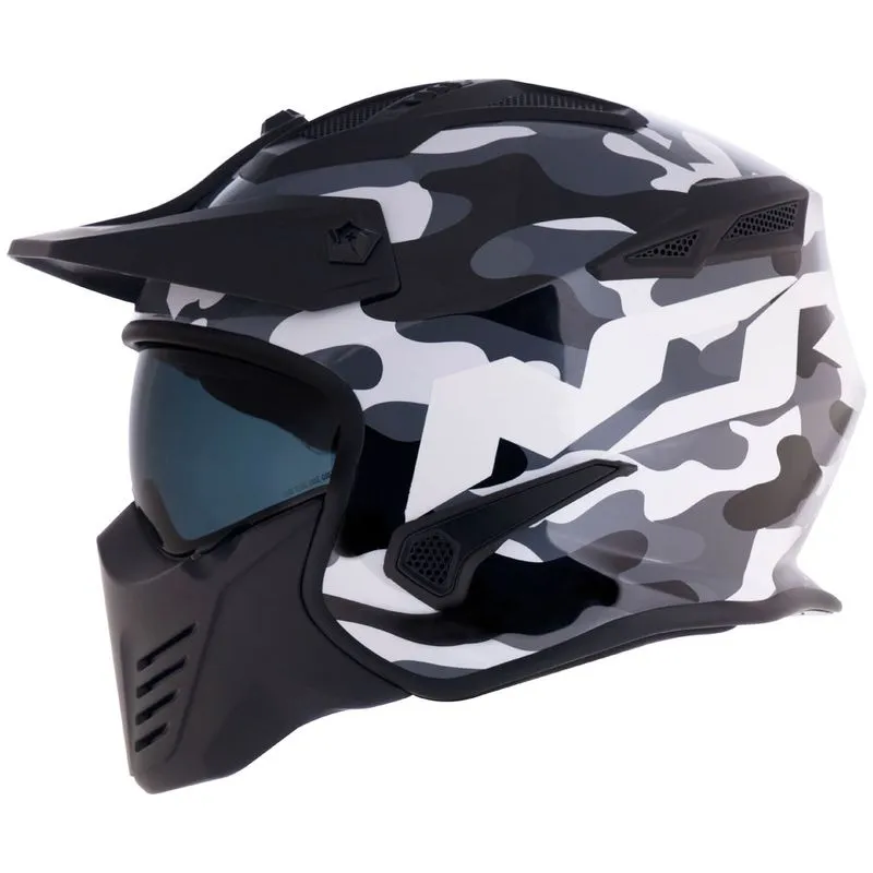 Capacete Original Norisk Darth Aircraft Camuflado Branco