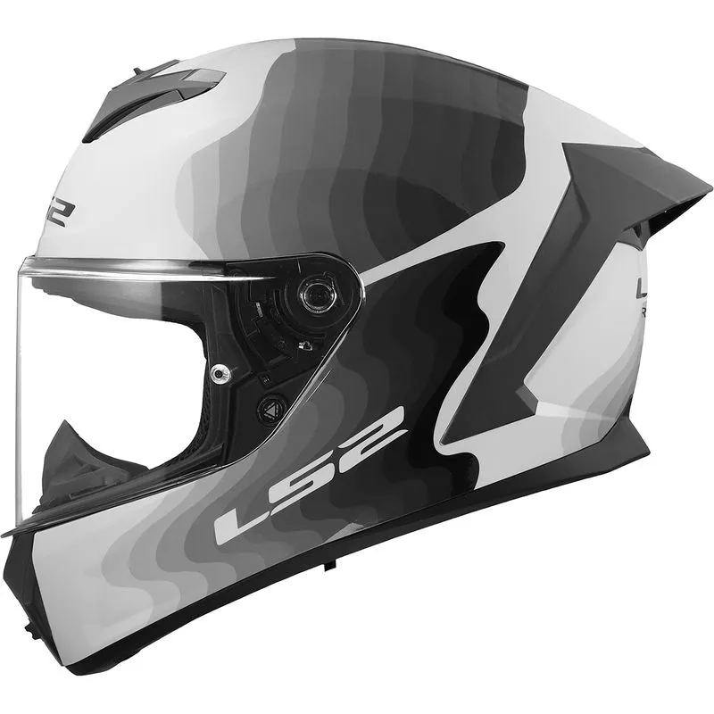 Capacete LS2 FF820 Rapid 3 Flow Branco Cinza 56