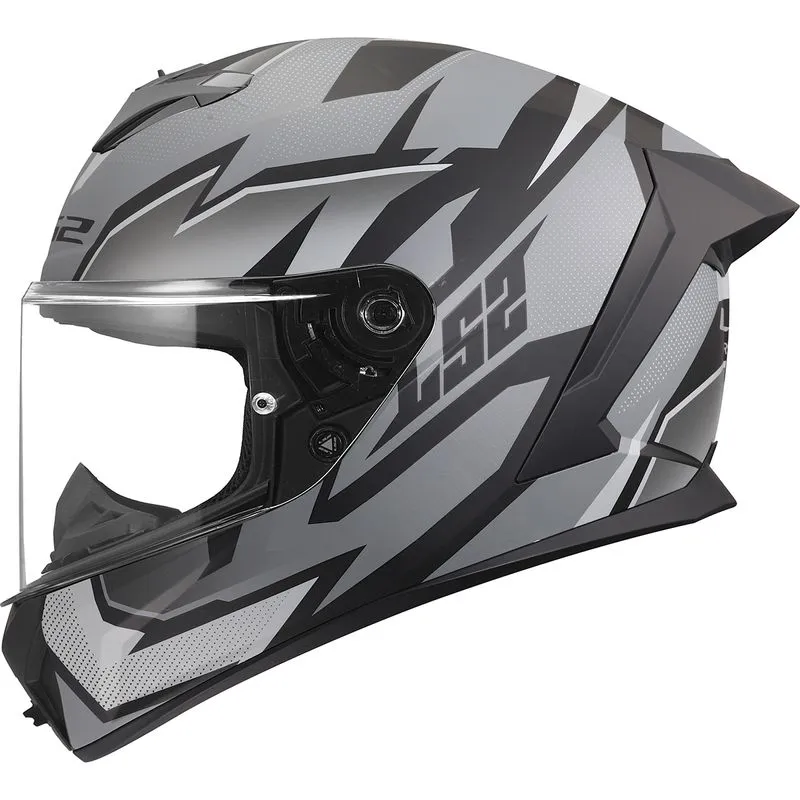 Capacete LS2 FF820 Rapid 3 Xtrem Preto Cinza Fosco 60
