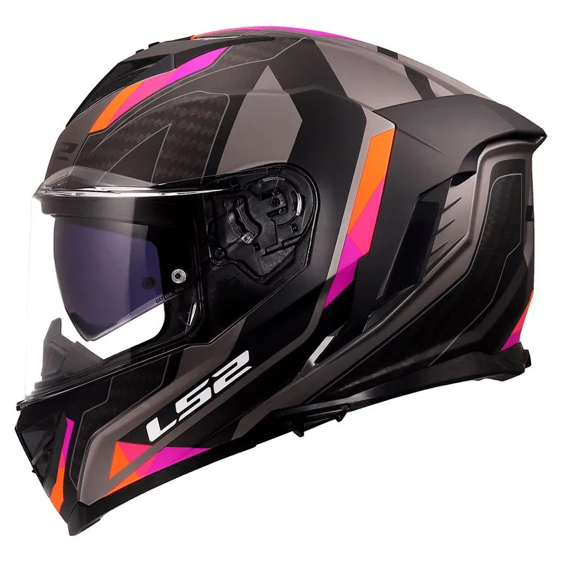 Capacete LS2 FF818 Storm 3 Sporty Cinza Lilás Fosco 56