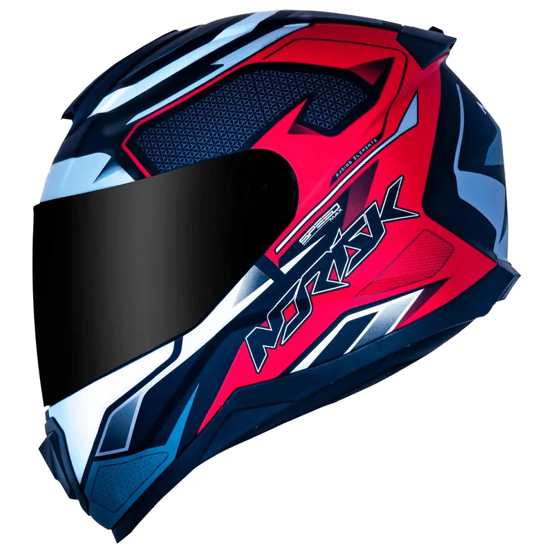 Capacete Fechado Norisk Razor Speedmax Vermelho Preto 60