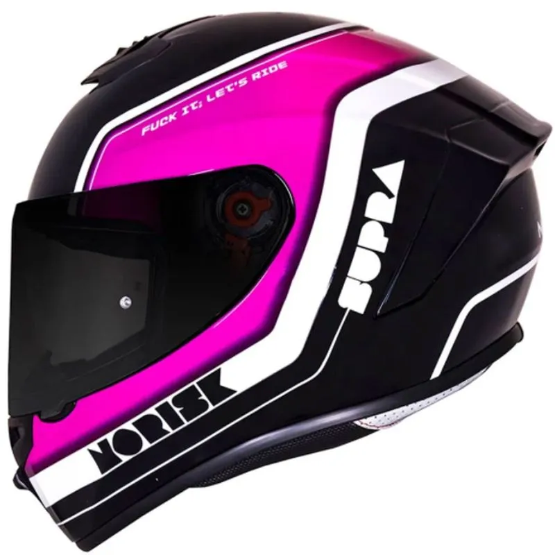 Capacete Original Norisk Supra Ace Preto Pink 60