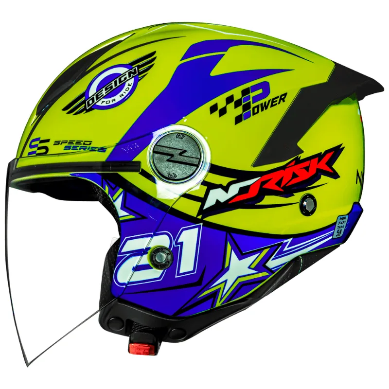 Capacete Original Norisk Neo Galaxy Amarelo Azul 62