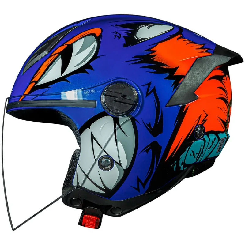 Capacete Original Norisk Neo Hyena Azul Laranja 60