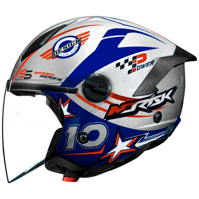 Capacete Original Norisk Neo Galaxy Cinza Azul 56