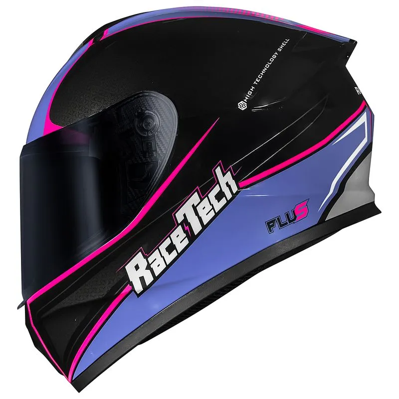 Capacete Race Tech Hit Plus Preto Roxo 54
