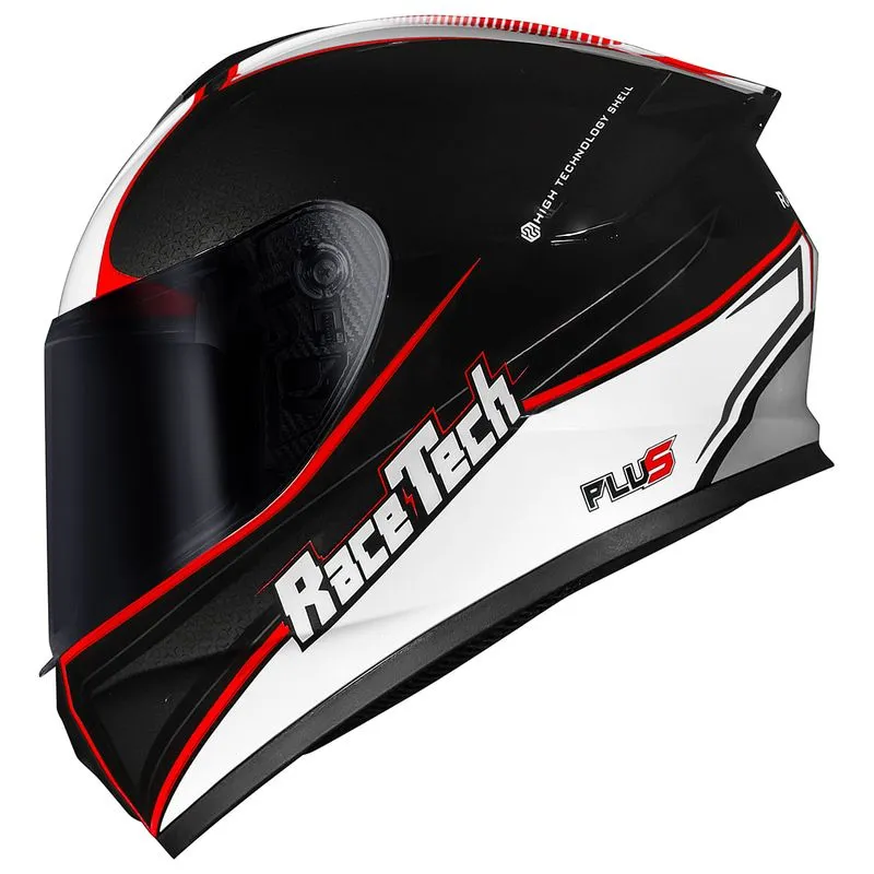 Capacete Race Tech Hit Plus Preto Branco 64
