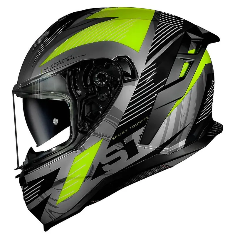 Capacete Original Norisk Strada 2 ST Titanium Preto Amarelo 56