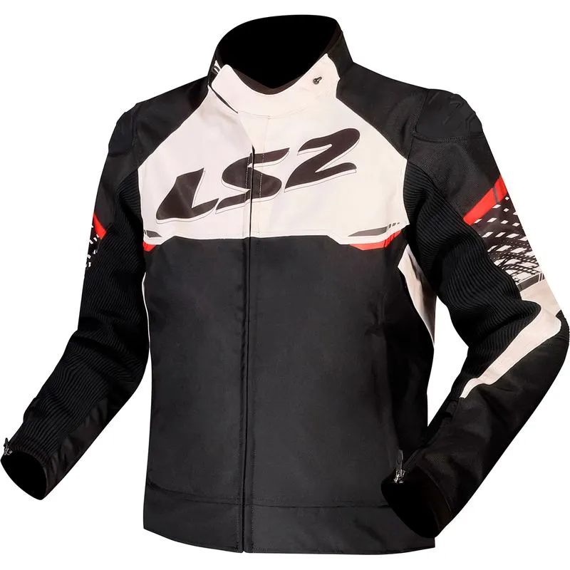 Jaqueta LS2 Apex Preto Branco Vermelho 4XL-5G