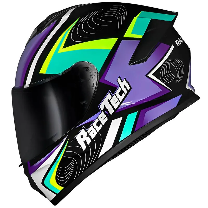 Capacete Race Tech Hit Draw Preto Roxo 58
