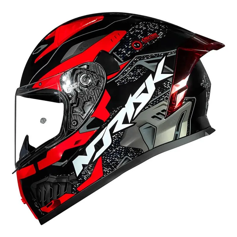 Capacete Original Norisk Flow Robot Preto Vermelho 58