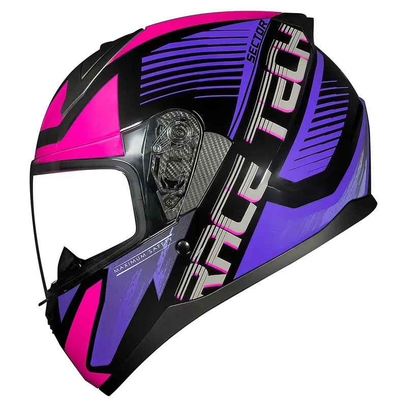 Capacete Race Tech Sector Slash Preto Roxo 54