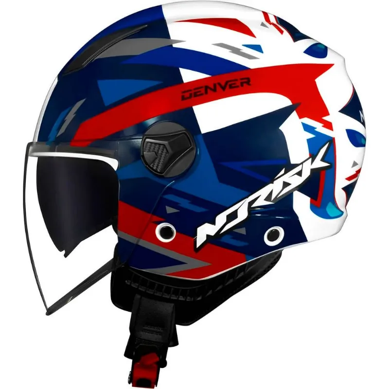 Capacete Original Norisk Orion SV Denver Azul Vermelho 62