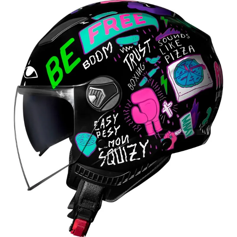 Capacete Original Norisk Orion SV Free Preto Roxo 62
