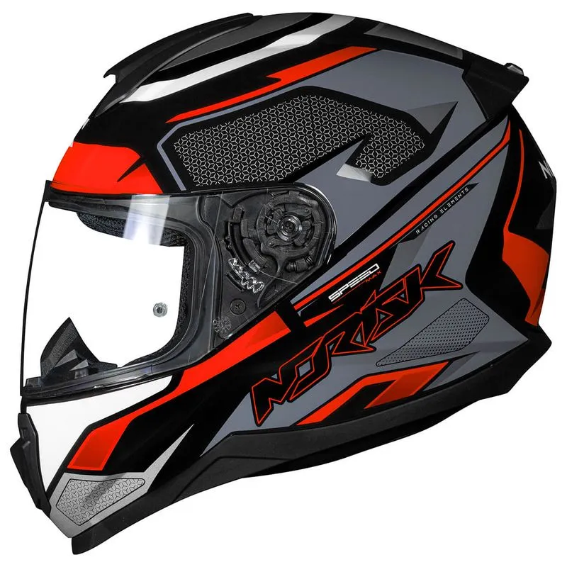 Capacete Fechado Norisk Razor Speedmax Preto Laranja 56
