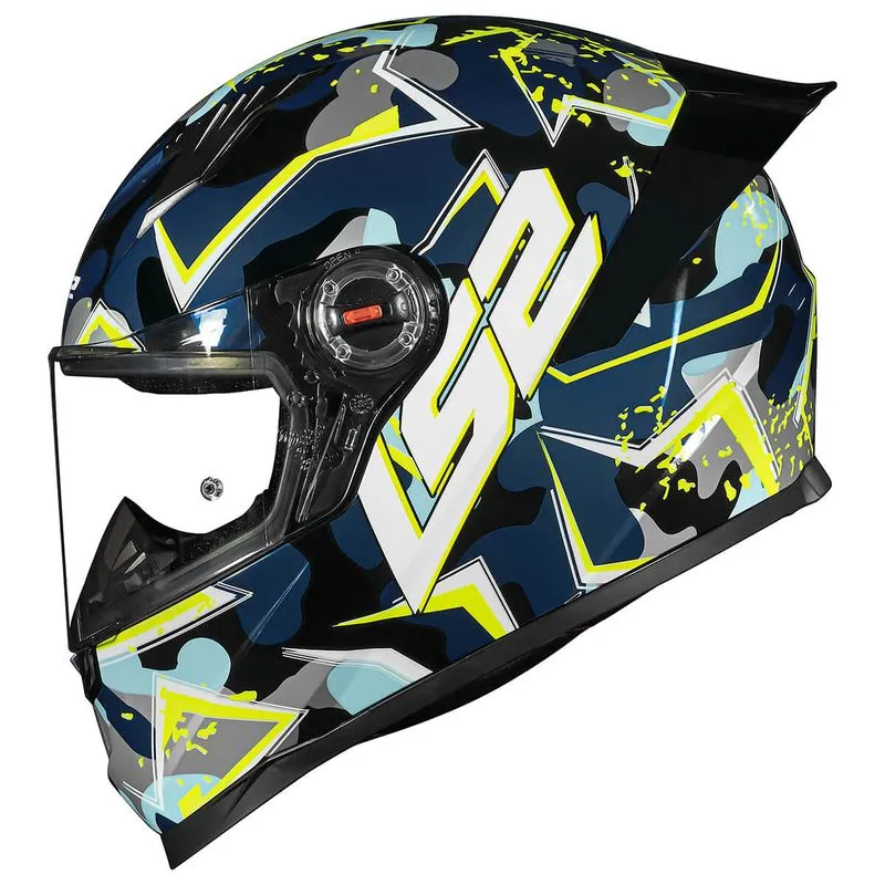 Capacete Original LS2 FF358 S Camo Azul Amarelo 60