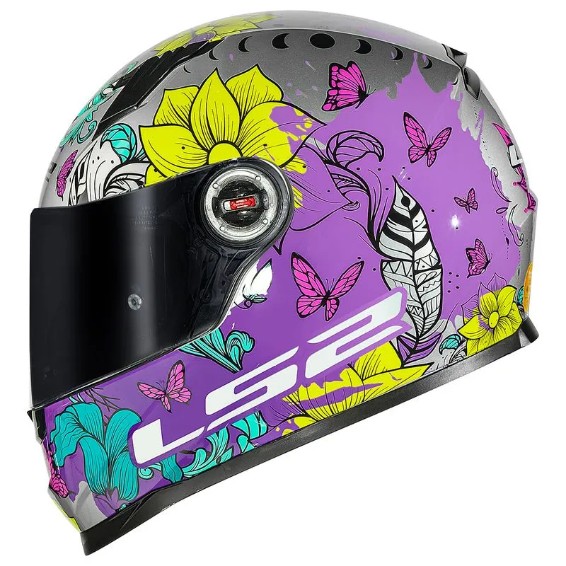Capacete Original LS2 FF358 Dreamcatcher Prata Amarelo 56