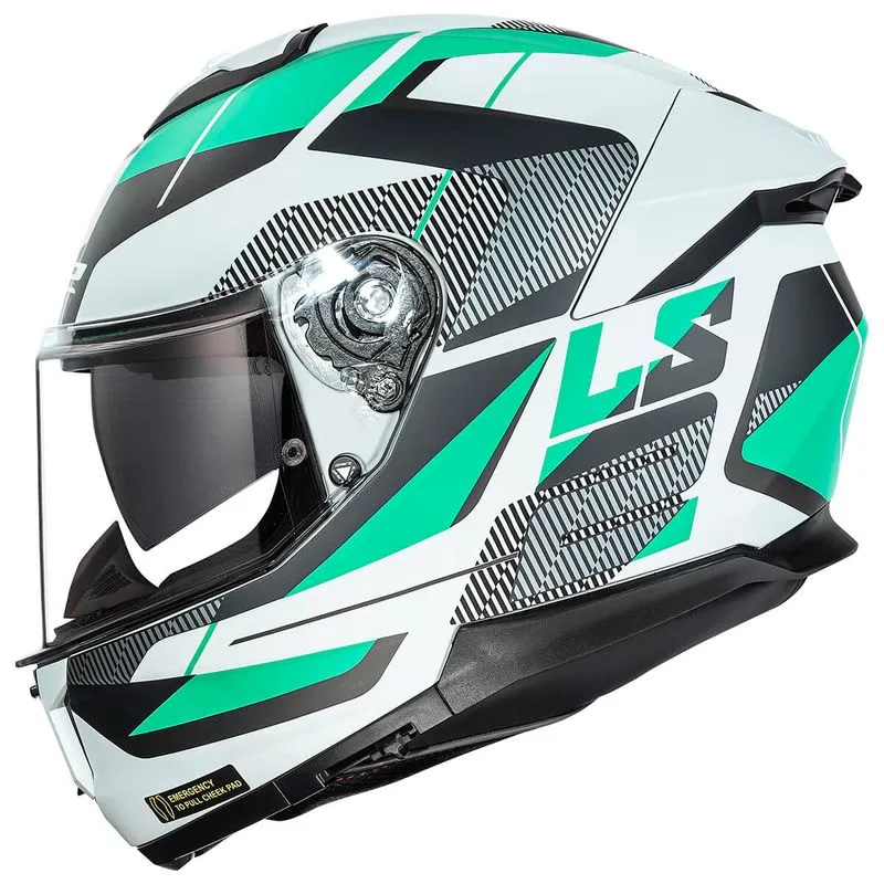 Capacete Original LS2 FF808 Stream 2 Road Cyan Cinza Fosco 56