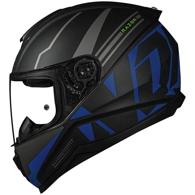 Capacete Original Norisk Razor Full Preto Azul Fosco 62