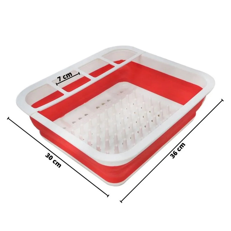 Escorredor de louça retrátil de silicone E plástico 30X36cm Escorredor de louça retratil de silicone E plástico 30 X 36CM