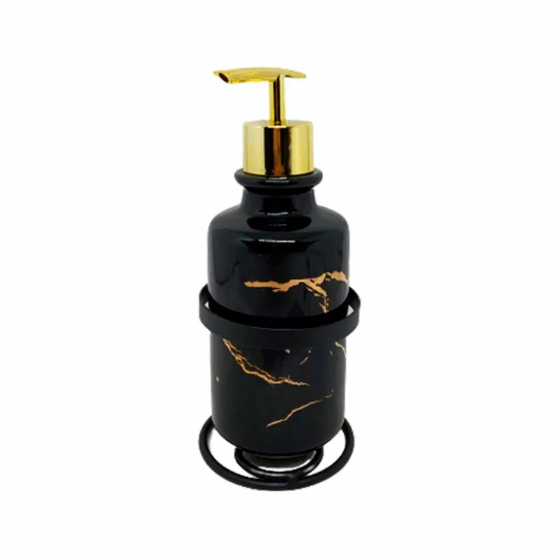 kit Banheiro C/ Suporte 3 Peças em Metal e Porcelana Amigold - Branco kit Banheiro C/ Suporte 3 Peças em Metal e Porcelana Amigold - Preto