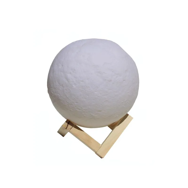 Luminária Lua Cheia Abajur Touch Led 5 Cores Usb