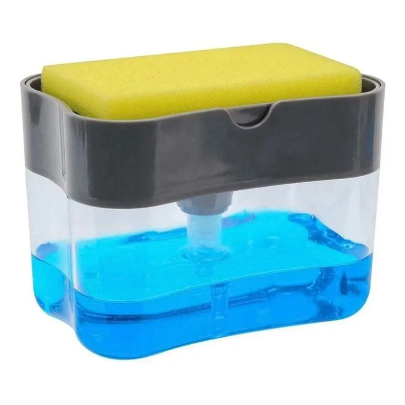 Kit 4 Dispenser Sabão 2x1 Detergente Suporte Porta Bucha