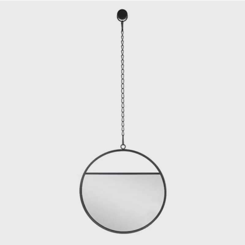 Espelho de Parede Moldura BravaDecor c/ Corrente 25Cm Preto